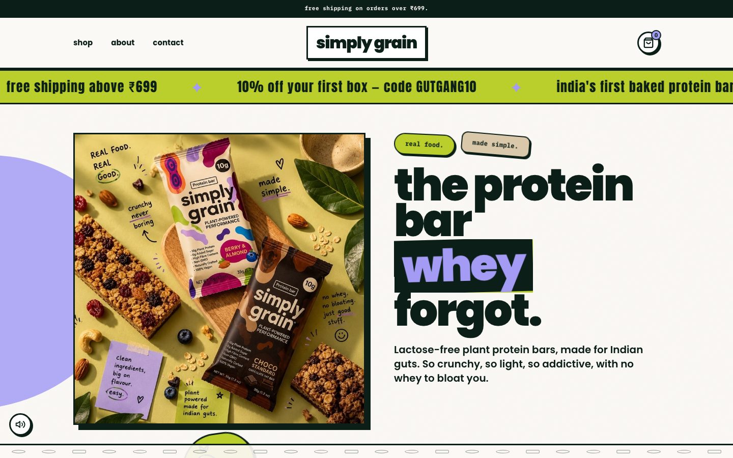 The SimplyGrain website homepage